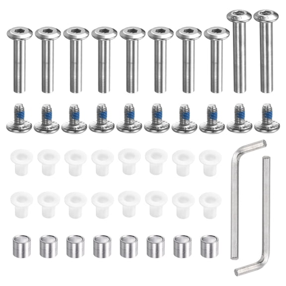 Uxcell Inline Skate Axle Screw Replacement Roller Wheel Repair Kit Accessories with Spacer Shaft Side Plug Wrench