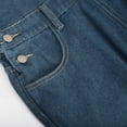 thumbnail image 6 of PXLKNZH Women's Denim Bibs Overalls Plus Size Straight Leg Coveralls Jean Jumpsuit Adjustable Strap Ripped Overall for Ladies Dark Blue,XXL, 6 of 6