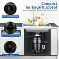 thumbnail image 2 of Garbage Disposal Continuous Feed Garbage Disposer, Compact Food Waste Disposer with Ultra Quiet Motor and Power Cord, Stainless Steel Grinding, Kitchen Sink Food Waste Disposal, 2 of 8