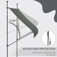 thumbnail image 4 of Outsunny 8' x 4' Retractable Awning, Non-Screw, Dark Gray, 4 of 9