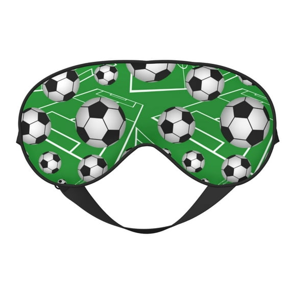 Eye Sleep Mask for Women Men - Cute soccer balls green Adjustable Soft Buckle Travel Eye Masks for Sleep Mask Blackout, Sleeping Mask for Women Men, Funny Blindfolds for Party Games