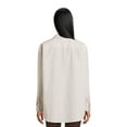 thumbnail image 3 of Time and Tru Women's Oversized Button Front Shirt, Sizes XS-XXXL, 3 of 6
