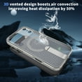 thumbnail image 5 of Allytechgroup iPhone 17 Pro Max Case Magnetic, Compatible with Magsafe, Hybrid TPU Clear Acrylic Heat Dissipation Back Cover Drop Protection Anti-Scratch Phone Case for Apple iPhone 17 Pro Max,Gray, 5 of 7