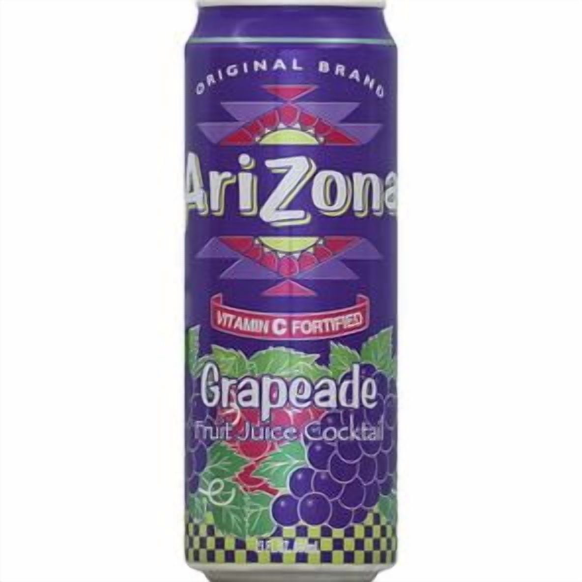 Arizona Grapeade and Mucho Mango Juice Drinks, 23 fl oz Cans, 12 Count (6 Each Flavor)