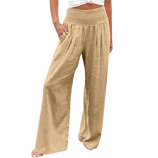 Pantalones harem con cintura elástica para mujer: pantalones cortos estampados con bolsillos, cintura media, elásticos, poliéster, para uso informal/fiestas