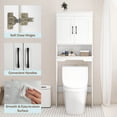 thumbnail image 6 of Costway Over The Toilet Storage Cabinet Bathroom Organizer w/ Adjustable Shelf, 6 of 9