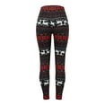 thumbnail image 5 of Fiaer Womens Christmas Leggings Oversized Xmas Yoga Pants Cute Graphic High Waisted Slim Fit Tight Trousers Brick Red XXXL, 5 of 7