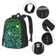 thumbnail image 2 of Fotbe Green Disco Lights Mochila para Hombre y Mujer - Tela Oxford 600D Resistente - Mochila Impermeable de Gran Capacidad para Escuela, Viajes y Senderismo, 2 of 6