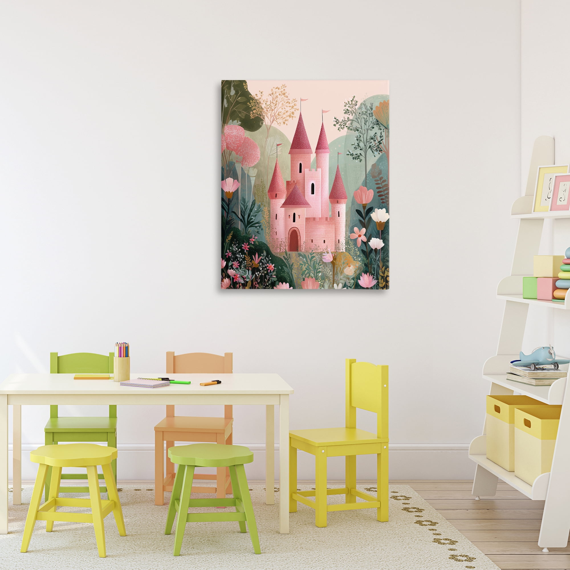 Stupell Industries Castle For A Princess Canvas Wall Art, design by Christine Simpson Art