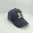 thumbnail image 1 of Hat Number 33 Adjustable Baseball Cap for Men and Women (Dark Grey), 1 of 5