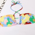 thumbnail image 2 of Gibobby Conjunto de Bañador Sexy Bikini de mujer Cintura alta Sexy Estampado floral Correa Split Floral Traje de baño popular(Amarillo,G), 2 of 5