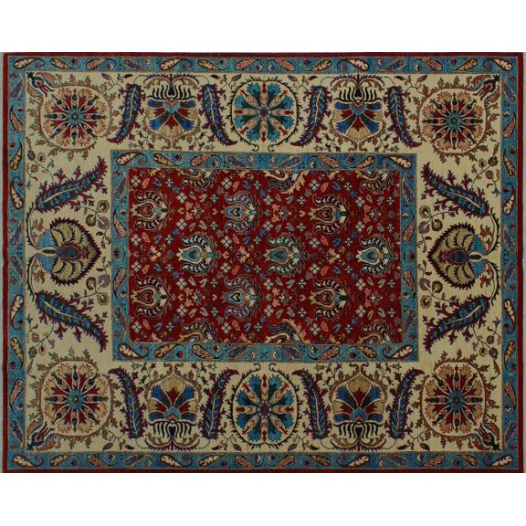 Aria Dona Red/Ivory Rug, 8'1" x 9'9"