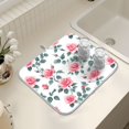 thumbnail image 7 of Ryvnso Roses Floral-i6 Dish Drying Mat for Kitchen Countertop 16x18 Small Dish Pad Drainer Rack Dish Sink Mats, 7 of 7