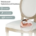 thumbnail image 3 of Polar Aurora Vintage French Dining Chairs, Beige (Set of 6), 3 of 7