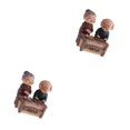 thumbnail image 1 of Ounissouiy Feliz pareja de ancianos estatuilla resina vejez vida decoración del hogar hacer bolas de hervida hacer albóndigas 2Conjunto, 1 of 1