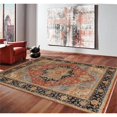 thumbnail image 3 of Pasargad Home Serapi Collection Hand-Knotted Rust/Navy Wool Area Rug- 8' x 10', 3 of 7
