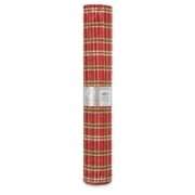 Holiday Time Red and Green Plaid Mesh Christmas Ribbon Roll , 18"