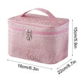 thumbnail image 3 of VALSEEL New Makeup Bag Large Capacity Portable Fashion Cute Women's Wash Bag Carrying Travel Bag Storage Bag Cosmetic Bags, 3 of 4