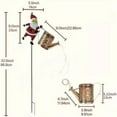 thumbnail image 6 of Christmas Santa Solar Kettle Lights Garden Lawn Decorative Lights, Hanging Metal Solar Santa Claus Watering Can with LED Light, Waterproof Outdoor Lantern Decoration for Yard Patio, 6 of 7