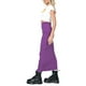 thumbnail image 4 of SAYOO Falda larga estirada de cintura alta con falda de lechuga de color sólido SAYOO moda, 4 of 5