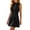 Black, variant on Women’s Mini Shirt Dress Stand Collar Sleeveless Decorative Gold Button Front Slim Fit A-Line Short Dress Solid Elegant Business Casual Work Dress for Office