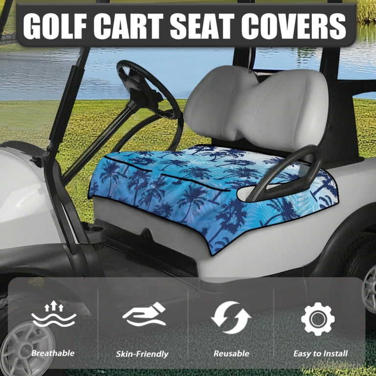 Renewold Golf Cart Seat Cover with Front Pockets Portable Golf