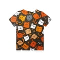 thumbnail image 4 of CCRFTGI Cute Tops for Kids Girls Size 7-8 Big Sister Outfit Short Sleeve Trendy Animal Print Blouses Casual Round Neck Tee Top Gold 3-4 Years, 4 of 4