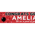 thumbnail image 4 of LUUFILx Personalized Red and Black Congrats Grad Banner with Balloons Graduation Cap and Confetti Party Decoration, 4 of 8