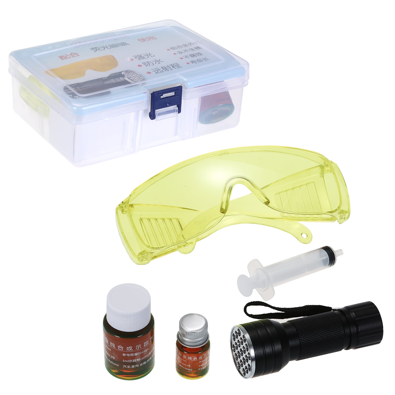 Auto Air Conditioner Leak Detector UV Flashlight Refrigerant Leak