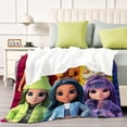 thumbnail image 4 of Rainbow High Dolls-themed Pals Plush Throw Blanket Gifts for Fans Girls Boys Women Present Suitable for a variety of settings 40''*60''(100*150cm), 4 of 6