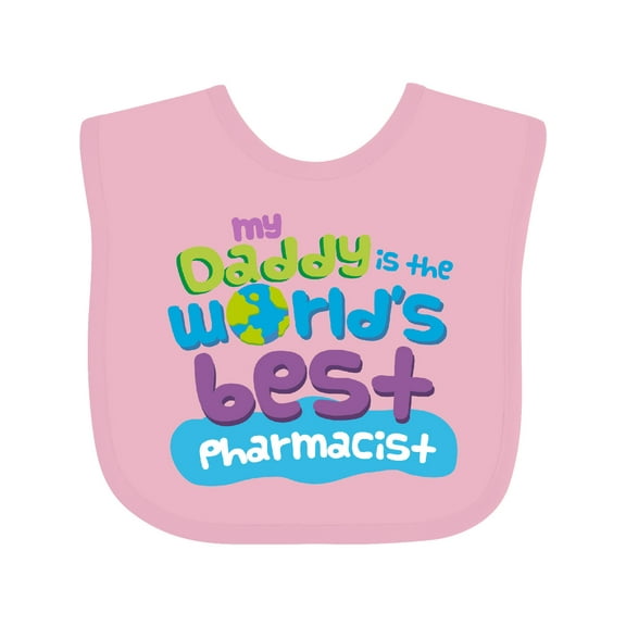 Inktastic Pharmacist Daddy for Son or Daughter Boys or Girls Baby Bib
