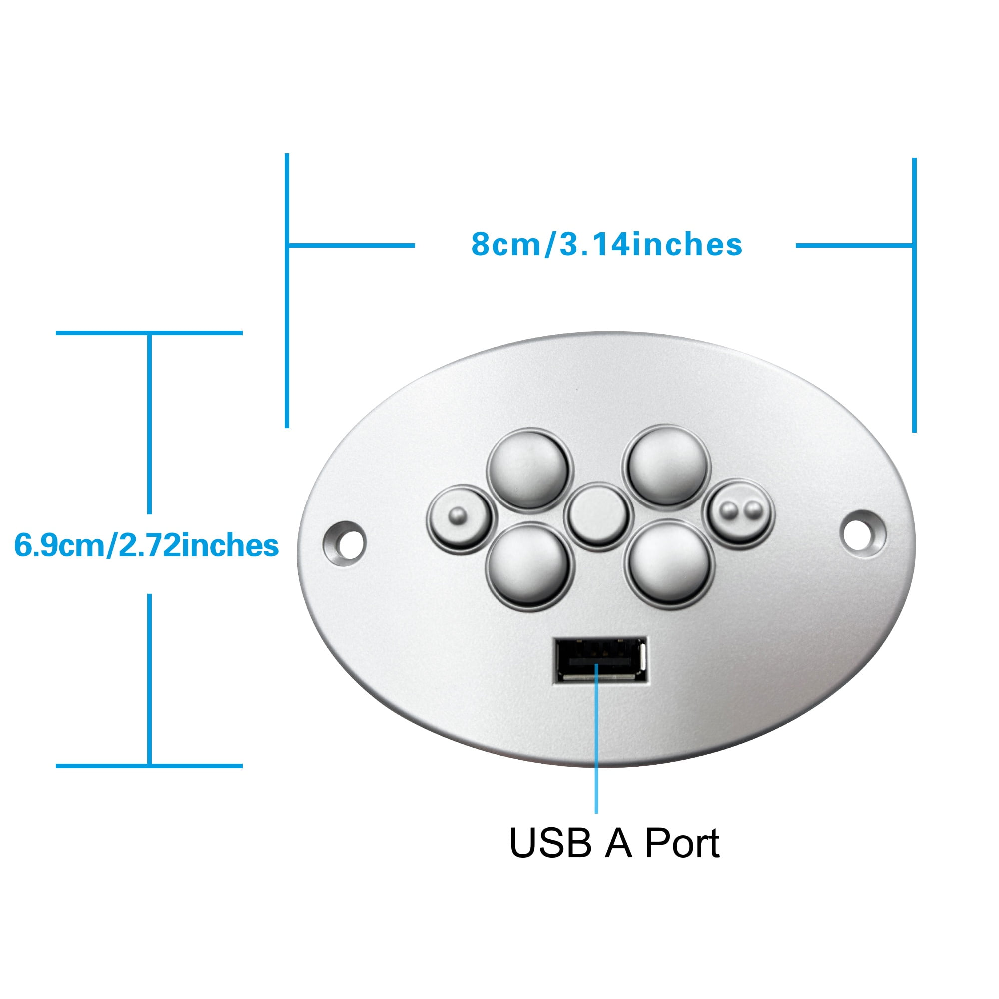 Raffel Systems 7 Button 5 Pin CTR UR2 07 Switch Hand Control Replacement with USB and Memory Plus Buttons for Power Recliner