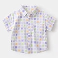 thumbnail image 2 of HCNTES Boys Short Sleeve Henley Shirt Button Up Linen Cotton Dress Shirts Tees Tops(White,3-4 Years), 2 of 8