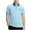 Sky Blue, variant on hoksml Mens Short Sleeve Shirts Casual Golf Polos Shirt Solid-Color Collared Colour Blocking Button Pocket T Shirt Top Turndown Collar Blouse Tee Shirt Summer Clearance