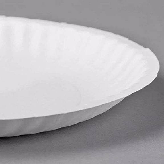 Perfectware Kitchen Essentials 6-Inch White Disposable Paper Plates, 300 Count (3 Packs of 100)