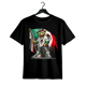 thumbnail image 1 of Camiseta de cuello redondo de moda para hombre, ajuste cómodo, estampado con bandera mexicana, camiseta de oso, celebra con estilo, top de calle, camisetas gráficas negras, 1 of 6