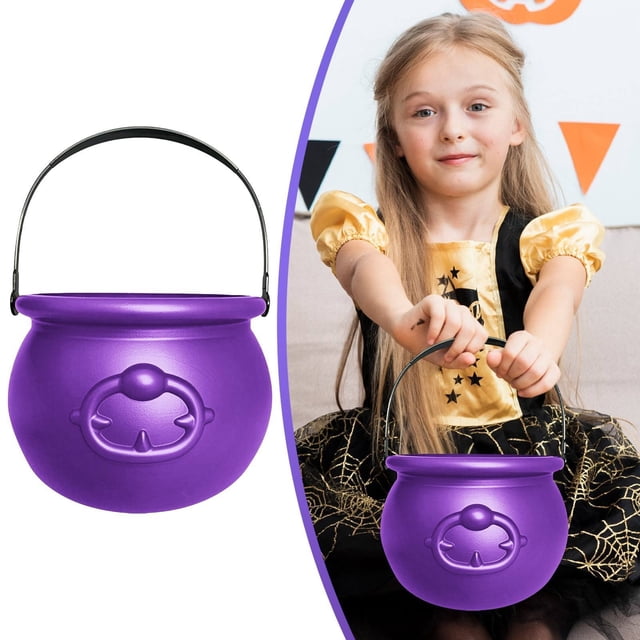 AKEGAMN 8 Inch Plastic Cauldron Kettle For St. Day And Halloween Large Bucket For Table Decorations Centerpieces High-Quality Cauldron Kettle - Crafted from -quality and plastic, our cauldron kettle