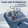 thumbnail image 3 of Magnetic for iPhone 14 Pro Max Case, Compatible with Magsafe, Full Glass Camera Lens Protector, Anti-Scratch Shockproof Protection Slim Matte Back Case for iPhone 14 Pro Max, Blue, 3 of 13