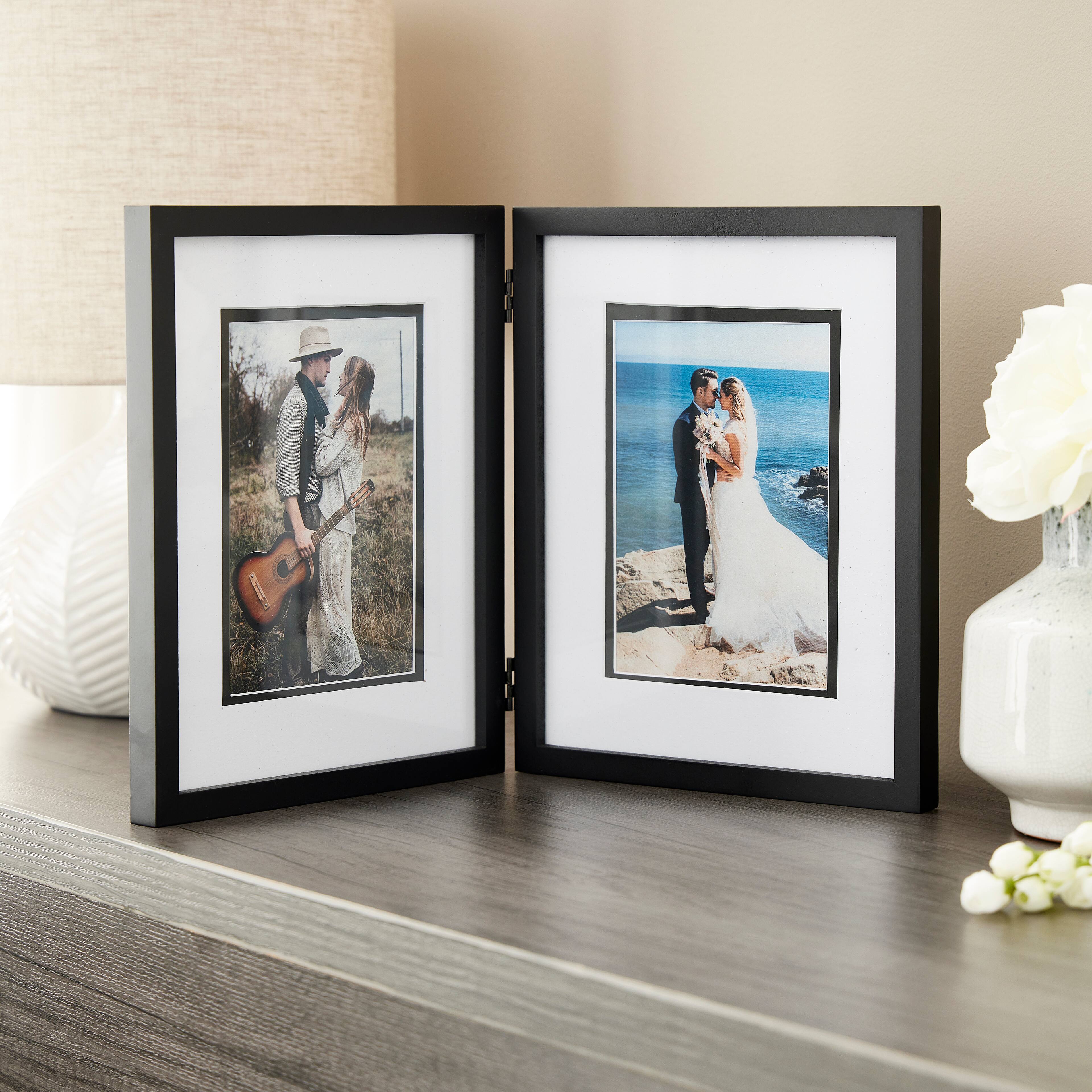 Studio Decor Simply Essentials 5" x 7" Black Hinged Frame with Mat