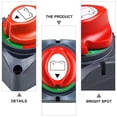thumbnail image 3 of Miangastore Vehicle Power Disconnect Switch 1Pcs for Car Short Circuit Protection with 10Mm Terminal Stud Size, 3 of 8