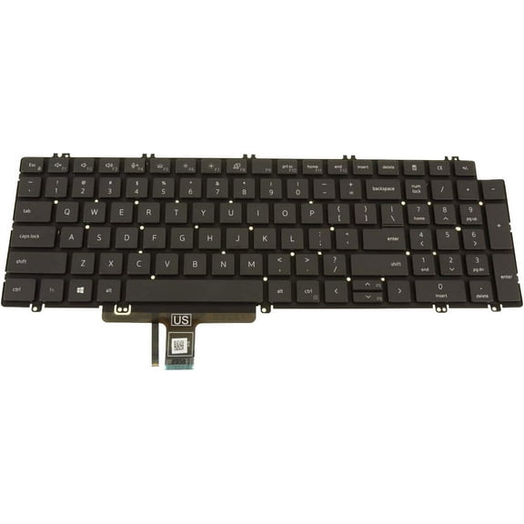 New US Black English Backlit Laptop Keyboard (Without palmrest) for Dell P/N: NSK-QZABW 01, 490.0M607.0201, 0N7N16 N7N16