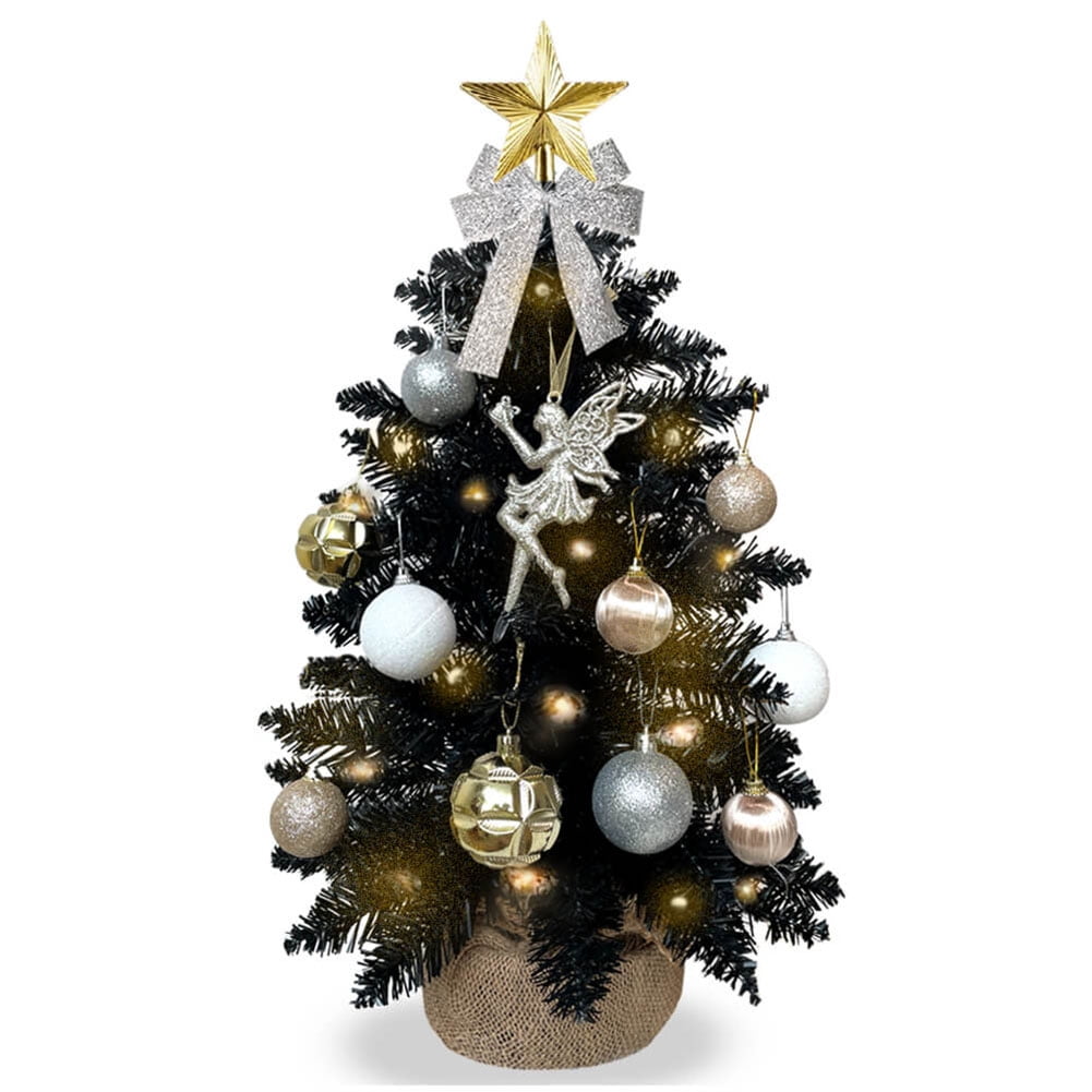Kadyn Small Christmas Tree, 2ft Mini Christmas Tree, Artificial Small Desktop Xmas Tree with Tree Ornaments, for Christmas Thanksgiving Decorations-F Kadyn Small Christmas Tree, 2ft Mini Christmas Tree, Artificial Small Desktop Xmas Tree with Tree Ornaments, for Christmas Thanksgiving Decorations-F