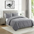 thumbnail image 2 of VCNY Home Solomun 3-Piece Grey Pinsonic Damask Quilt Set, King, Adult, Unisex, 2 of 5