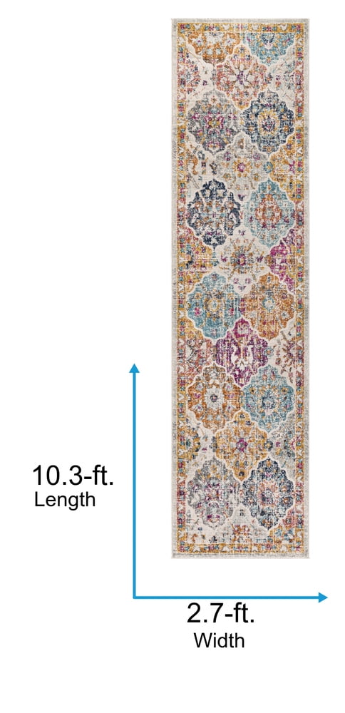 Livabliss Area Rugs for Living Room, 3x10 Harput Traditional Beige Runner Rug, Bedroom Dining Room Home Decor Stain Resistant Carpet (2'7" x 10'2" Runner)