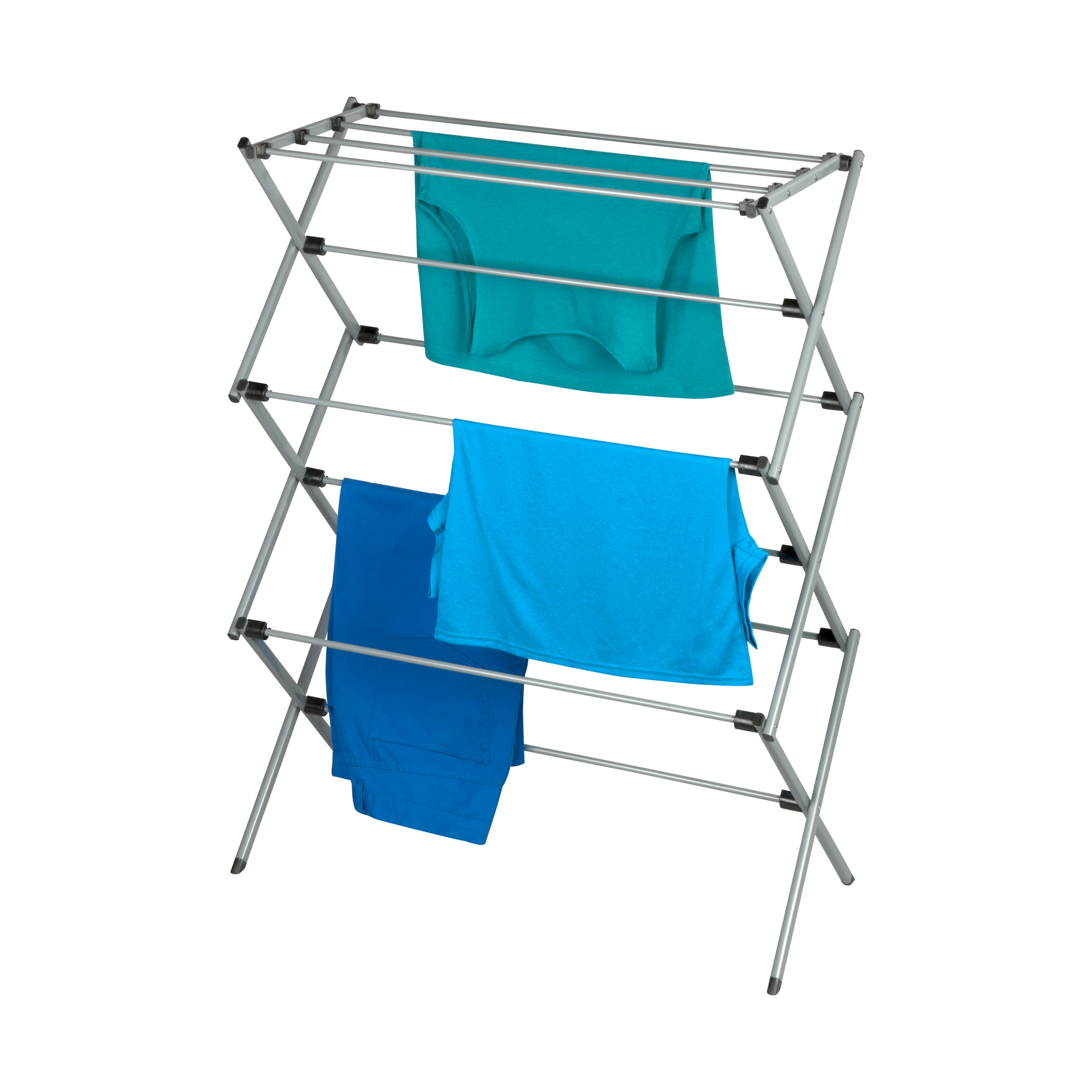 Honey-Can-Do Oversize Collapsible Clothes Drying Rack DRY-09066 Silver, 50  lbs
