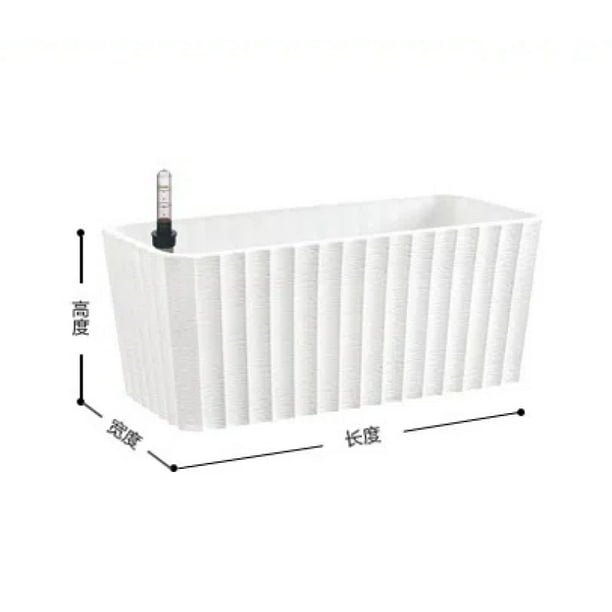 Maceta suculenta de esmalte moderno blanco, 2 piezas, con orificio de drenaje, maceta para flores, para interior y exterior, serpiente de hierbas