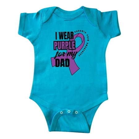 

Inktastic Chronic Pain I Wear Purple For My Dad Gift Baby Boy or Baby Girl Bodysuit