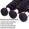 thumbnail image 4 of 10A Brazilian Curly Hair Weave 3 Bundles Kinky Curly Human Hair 100% Unprocessed Hair Weft Extensions Natural Black Color(16 18 20inch), 4 of 5