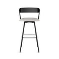 thumbnail image 2 of Amisco Ludwig 26 In. Swivel Counter Stool - Light Grey Polyester / Black Metal, 2 of 9