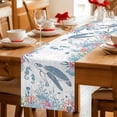 thumbnail image 5 of Coastal Turtle Table Runner - 70 Inch Long Summer Beach Nautical Ocean Coral Seahorse Cotton and Linen Blended Dress Scarves Farmhouse Table Runner for Kitchen Dining, Coffee Table, 13" x 70", 5 of 8